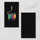 Colorful Paint Roller LGBT Funny Painting Visitekaartje (Voorkant / Achterkant)