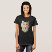 Colorful Paint Splash  Bearded Cat T-shirt (Voorkant volledig)
