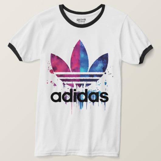 Colorful Paint Splash Logo Graphic Ringer T-Shirt (Design voorkant)