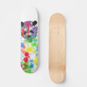 Colorful Paint Splash Panda Persoonlijk Skateboard (Voorkant)