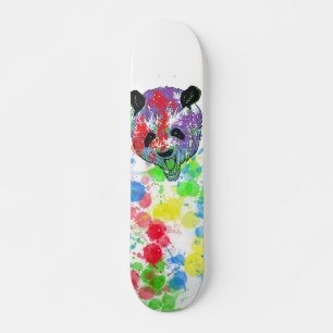 Colorful Paint Splash Panda Persoonlijk Skateboard