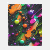 Colorful Paint Splatter 3d Colour Paint Ball Fleece Deken (Voorkant)