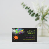Colorful Paint Splatter Home Painting Painter Visitekaartje (Staand voorkant)
