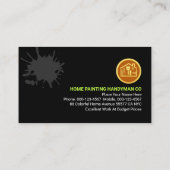 Colorful Paint Splatter Home Painting Painter Visitekaartje (Achterkant)