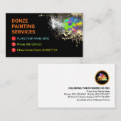 Colorful Paint Splatter Home Painting Painter Visitekaartje (Voorkant / Achterkant)