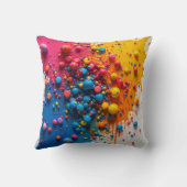 Colorful Paint Splatter Pillow Kussen (Achterkant)
