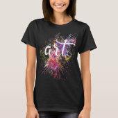Colorful Paint Spletters ART Calligraphy T-shirt (Voorkant)