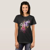 Colorful Paint Spletters ART Calligraphy T-shirt (Voorkant volledig)