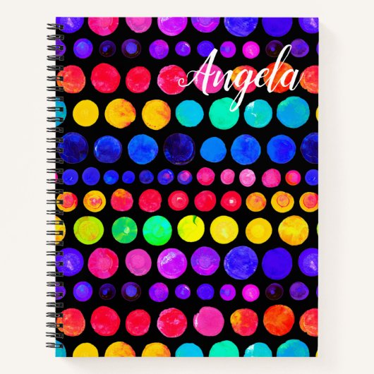 Colorful Paint Stip Patroon Notitieboek (Voorkant)
