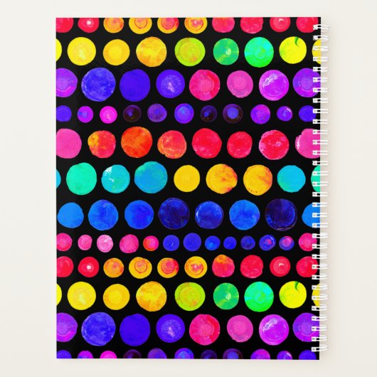 Colorful Paint Stip Patroon Planner (Achterkant)