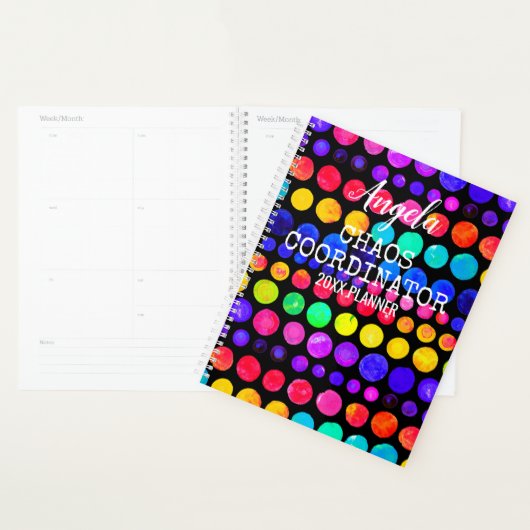 Colorful Paint Stip Patroon Planner (Display)