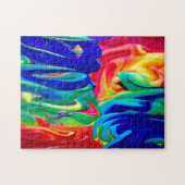 Colorful Paint Strokes Blended Jigzaag Puzzle Legpuzzel (Horizontaal)