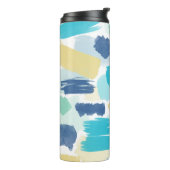 Colorful Paint Strokes en Monogram Thermosbeker (Gedraaid links)