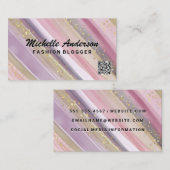 Colorful Paint Strokes | Goudvlokken | QR-scan Visitekaartje (Voorkant / Achterkant)