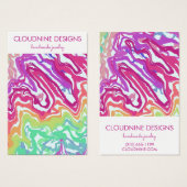 Colorful Paint Swirls die Ketting juwelen verdient Visitekaartje (Voorkant /achterkant)