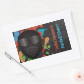 Colorful Paintball Birthday Party Stickers (Envelop)
