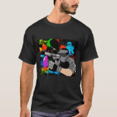 Colorful Paintball Motif T-shirt (Voorkant)