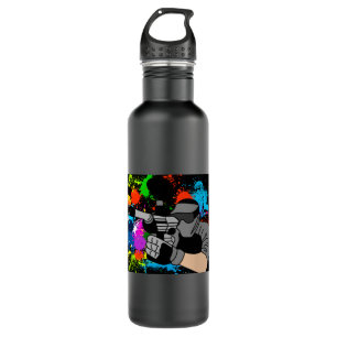 Colorful Paintball Motif Waterfles