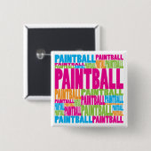 Colorful Paintball Vierkante Button 5,1 Cm (Voorkant /achterkant)