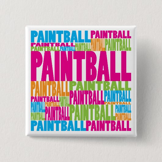 Colorful Paintball Vierkante Button 5,1 Cm (Voorkant)