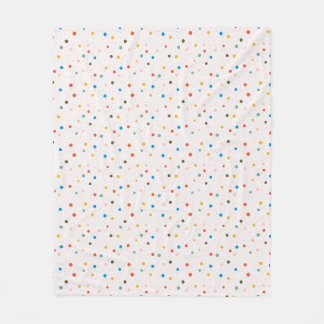 Colorful Painted Dots  Fleece Deken