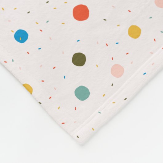Colorful Painted Dots  Fleece Deken (Hoek)