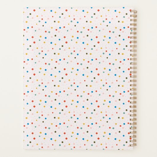 Colorful Painted Dots Planner (Achterkant)