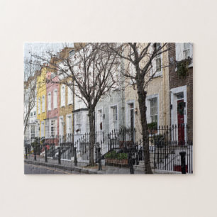 Colorful Painted Houses, Chelsea, Londen, Verenigd Legpuzzel