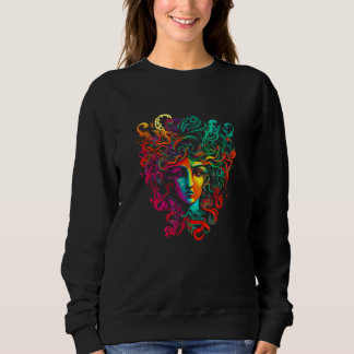 Colorful Painted Medusa Head Greek Mythology Gift  Trui