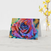 Colorful Painted Roos Art Note Kaart (Gele Bloem)