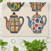 Colorful Painterly Teapot Towel Theedoek (Gevouwen)