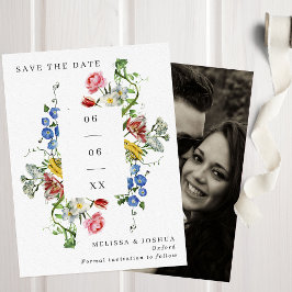 Colorful Painterly Wild Flowers Weduwfoto Save The Date