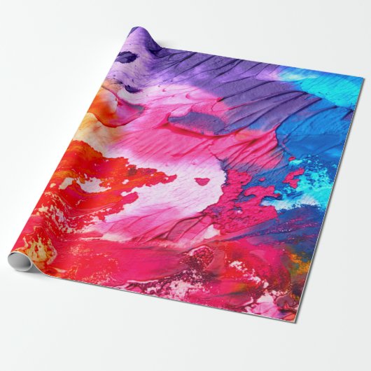 Colorful painting background cadeaupapier (Uitgerold)