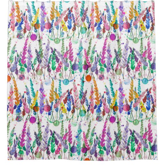 Colorful Painting Flowers Douchegordijn (Voorkant)