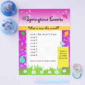 Colorful Paisely Spring Springtime Event Flyer (Enkel)