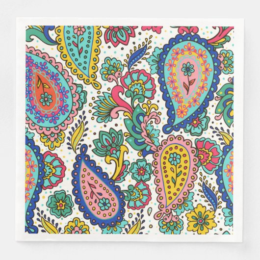 Colorful Paisley Abstract Groovy Servet (Voorkant)