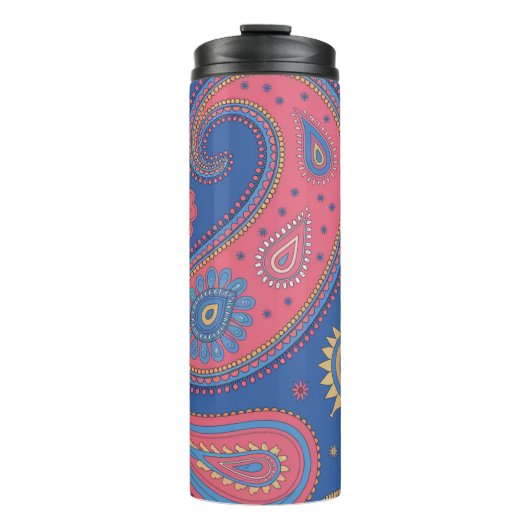 Colorful Paisley Boho Pattern Mug Design Thermosbeker (Voorkant)