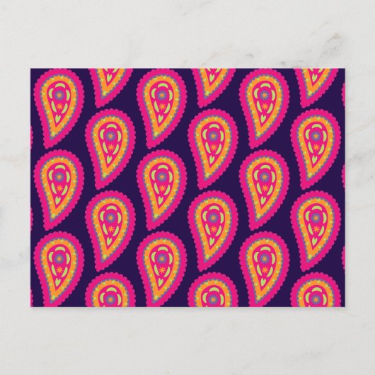 Colorful Paisley Briefkaart (Voorkant)