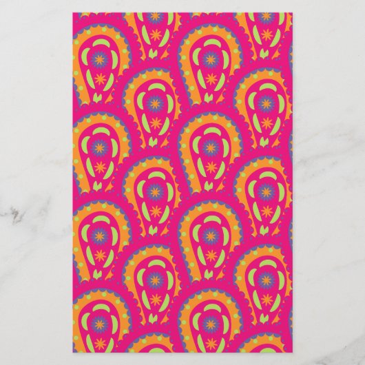 Colorful Paisley Briefpapier (Voorkant)