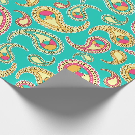 Colorful Paisley Cadeaupapier (Hoek)