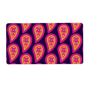 Colorful Paisley Etiket