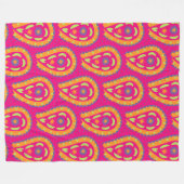 Colorful Paisley Fleece Deken (Voorkant (Horizontaal))
