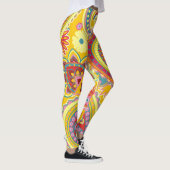Colorful Paisley Floral Stylish Modern Pattern Leggings (Rechts)