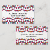 Colorful Paisley Flower Pattern Visitekaartje (Voorkant / Achterkant)