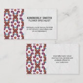 Colorful Paisley Flower Pattern Visitekaartje (Voorkant / Achterkant)