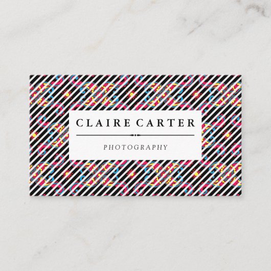 Colorful Paisley Flower Pattern Visitekaartje (Voorkant)