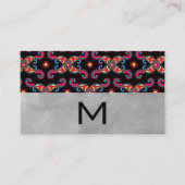 Colorful Paisley Flower Pattern | Waterverf blok Visitekaartje (Voorkant)