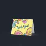 Colorful Paisley Kids Birthday Party Kaart<br><div class="desc">Deze kleurrijke paisley kids verjaardagsfeestje ontwerp is geweldig voor een Marokkaans thema of gewoon een kleurrijke look voor de zomer!</div>