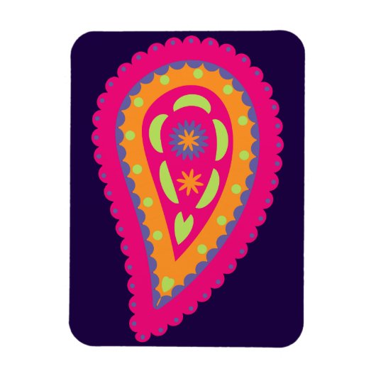 Colorful Paisley Magneet (Verticaal)