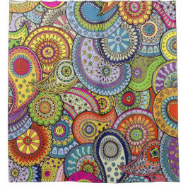 Colorful Paisley-ontwerp Douchegordijn